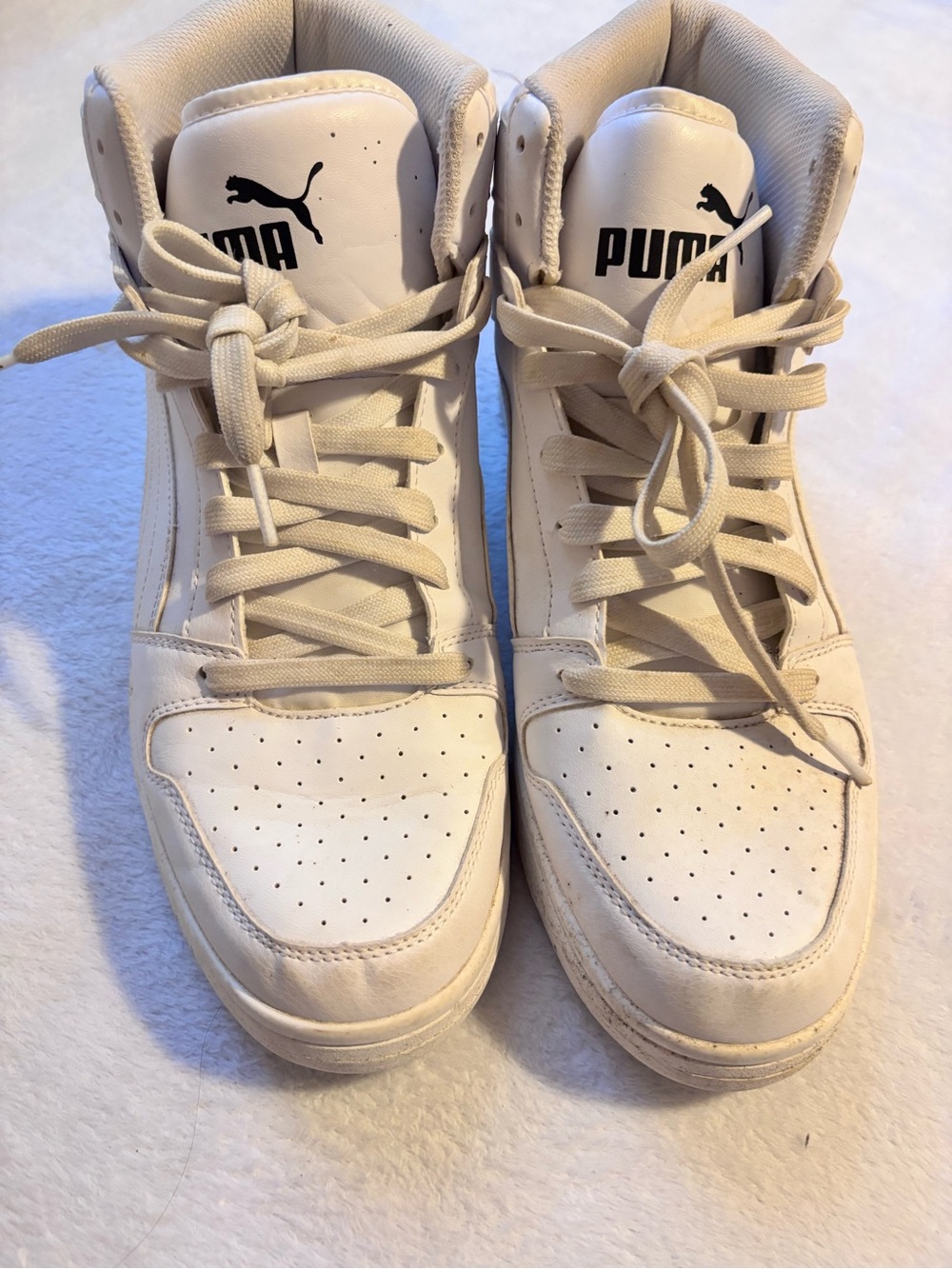 Puma White High Top Sneakers